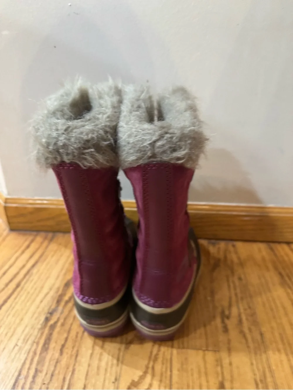 Sorel Joan Of Arc Boot Suede Waterproof Winter Faux Fur Purple Winter Size 1